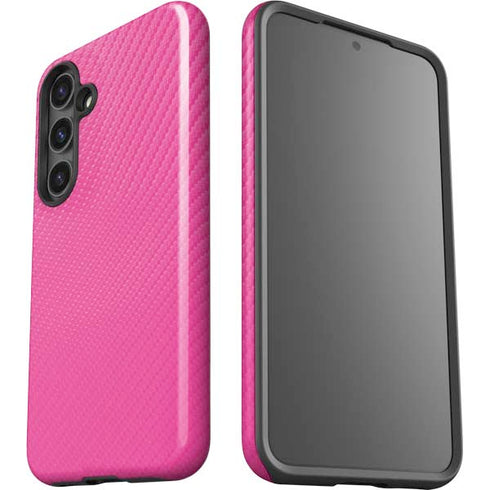 Pink Carbon Fiber Specialty Texture Material Galaxy S24 Impact Case
